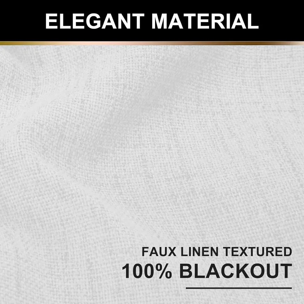 Blackout Curtains for Bedroom 84 In Long/50 in Wide Each Panel (Ice Cube White)